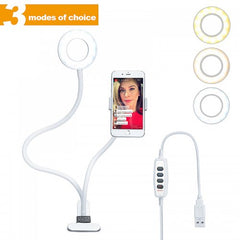 Selfie LED Light Ring with Phone Holder Stand Clip