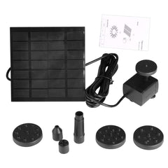 Solar Panel Powered Water Feature Plants Pump Garden Pool Pond Aquarium Fountain.