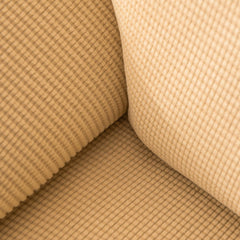 Stretch Sofa Covers Polar Fleece Knitted Slipcovers One Seat - Beige