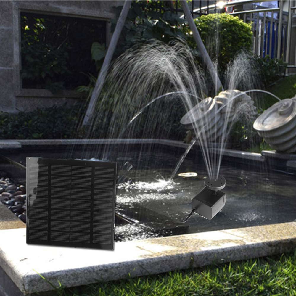 Solar Panel Powered Water Feature Plants Pump Garden Pool Pond Aquarium Fountain.