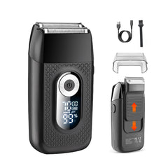 Rechargeable Razor LCD Foil Shaver USB Electric Cordless Shaver Wet/Dry for Men -