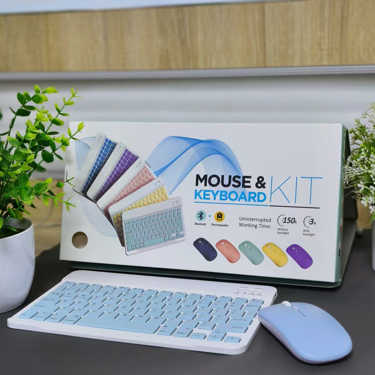 Rechargeable Bluetooth Keyboard Mouse Kit