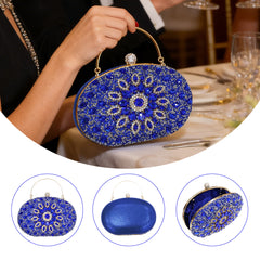 Blue Rhinestone Clutch Purses
