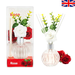 White Polyester Stick Aroma Diffusers Set Air Fresheners With Fake Flower Scented Diffuser Home Fragrance for Bathroom Bedroom Living Room