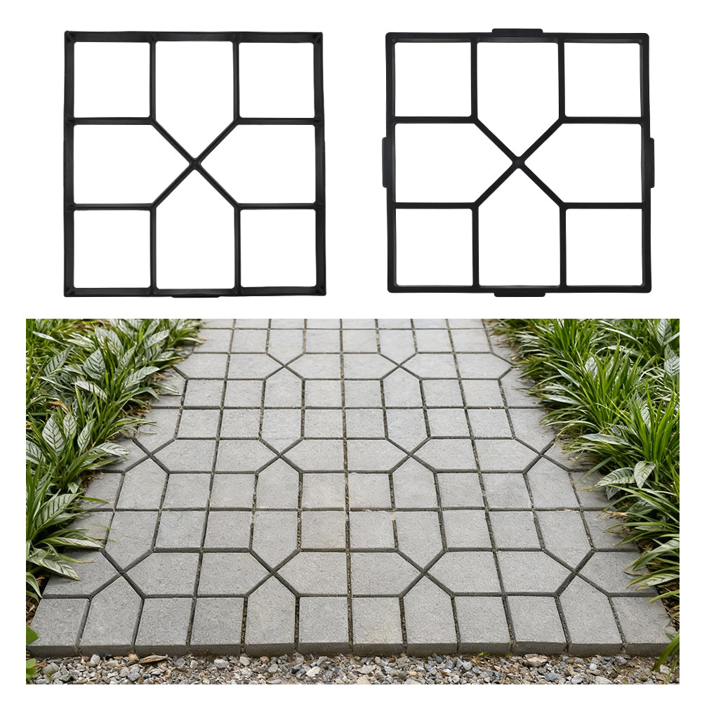 2Pack 40cm Paving Mold Concrete Moulds Outdoor Garden DIY Walkway Maker Mold Stepping Stone Paving Pavement Mold Reusable Tool for Driveway Backyard Patios Decor