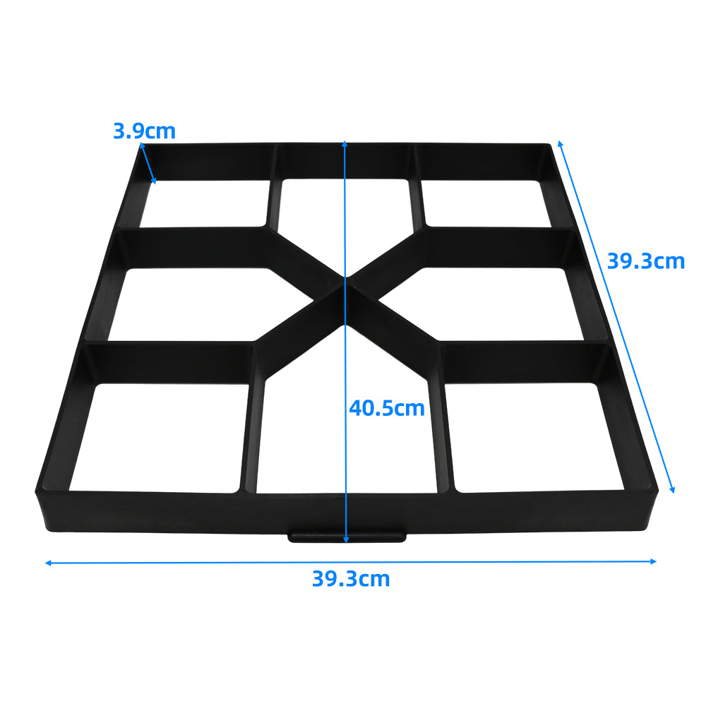 2Pack 40cm Paving Mold Concrete Moulds Outdoor Garden DIY Walkway Maker Mold Stepping Stone Paving Pavement Mold Reusable Tool for Driveway Backyard Patios Decor