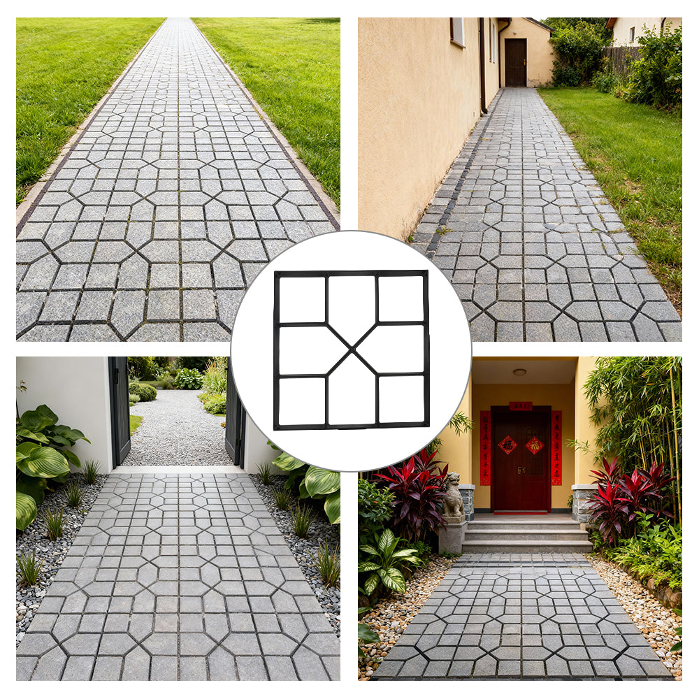 2Pack 40cm Paving Mold Concrete Moulds Outdoor Garden DIY Walkway Maker Mold Stepping Stone Paving Pavement Mold Reusable Tool for Driveway Backyard Patios Decor