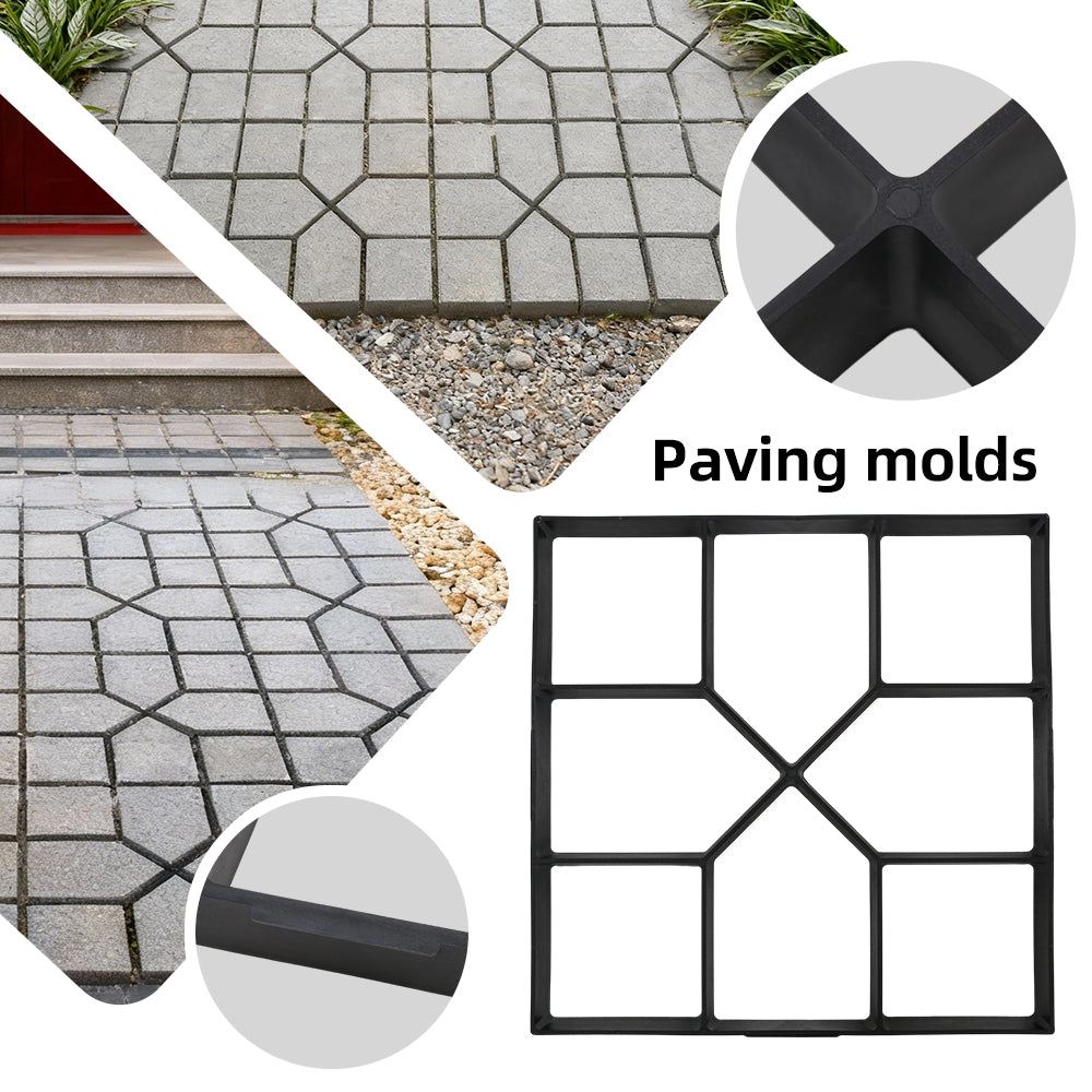 2Pack 40cm Paving Mold Concrete Moulds Outdoor Garden DIY Walkway Maker Mold Stepping Stone Paving Pavement Mold Reusable Tool for Driveway Backyard Patios Decor