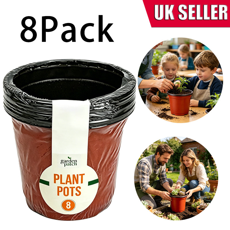 8PCS Plant Pots Thick Plastic Plant Pots