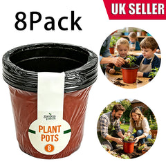 8PCS Plant Pots Thick Plastic Plant Pots
