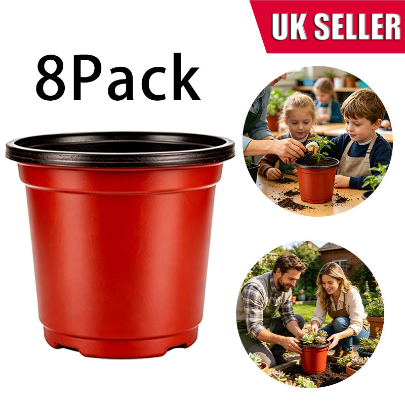 8PCS Plant Pots Thick Plastic Plant Pots