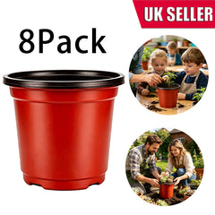 8PCS Plant Pots Thick Plastic Plant Pots