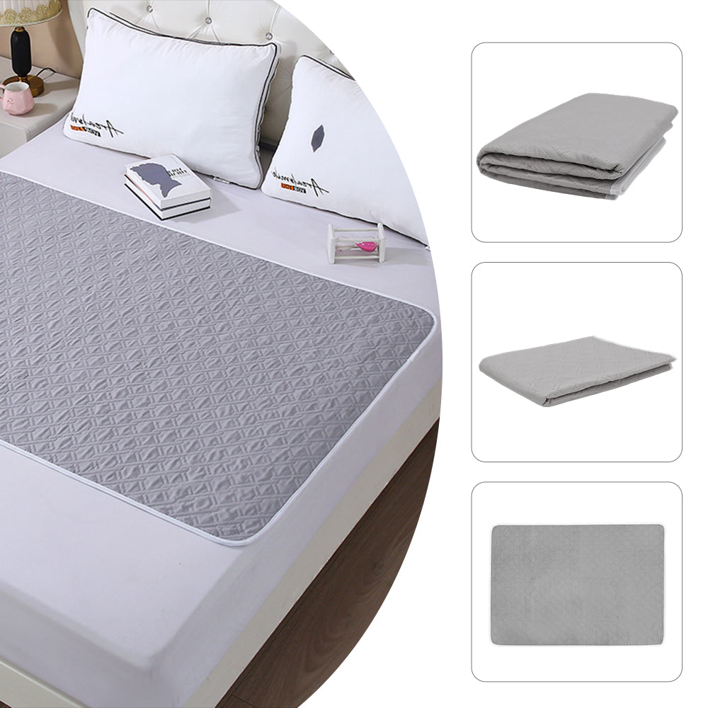 2PCS XL Reusable Incontinence Bed Pad 80 x 120cm Waterproof Mattress Protector Washable Double Bed Waterproof Cover for Adults Elderly Kids Women Period