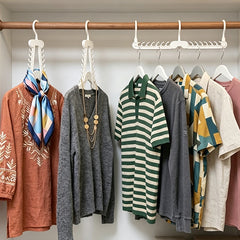 Space Saving Hangers for Clothes Adjustable Vertical Wardrobe Organiser Hanger Hooks Multifunctional Hanger Dorm Essentials