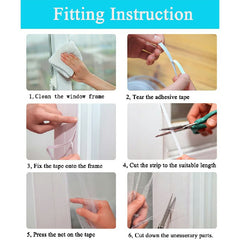 White Window Screen Mesh Net Bug Mosquito Fly Insect Moth Door Netting