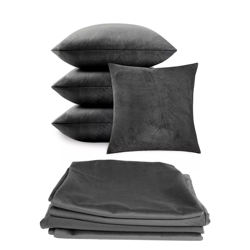 4 Pack Velvet Cushion Cover Square Pillow Decor Bed Sofa