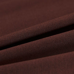 Polyester Spandex Fabric 1-Piece Stretch Slipcover for 2-Seats Sofa - Brown