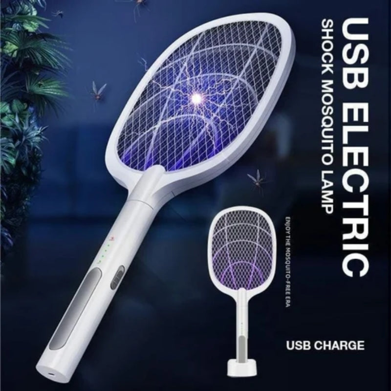 Bug Zapper Racket Fly Swatter Mosquito Bat